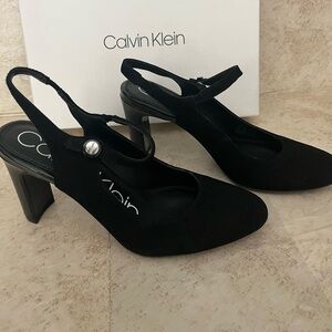 Calvin Klein Black Slingback Heels